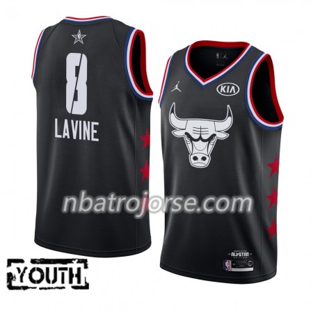 Barn Chicago Bulls Tröja Zach LaVine 8 2019 All-Star Jordan Brand Svart Swingman